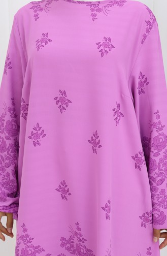 Desenli Tunik 1012-07 Gül Kurusu