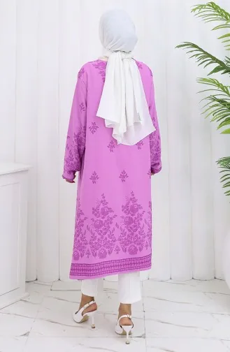 Patterned Tunic 1012-07 Dusty Rose 1012-07