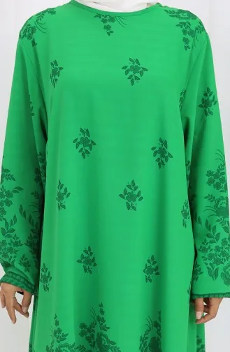Patterned Tunic 1012-08 Emerald Green 1012-08