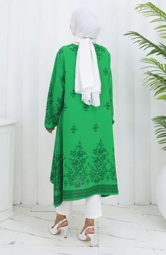Patterned Tunic 1012-08 Emerald Green 1012-08