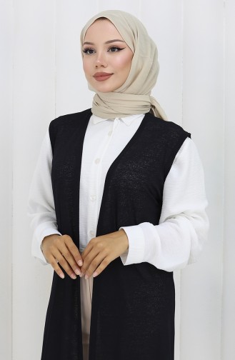 سترة بدون أكمام أزرق داكن 8763-03