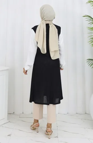 Eenvoudig Dun Basic Lang Vest Damesvest Plus Size Vest 8763-03 Donker Marineblauw 8763-03