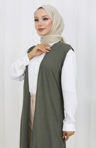 Khaki Waistcoats 8763-04