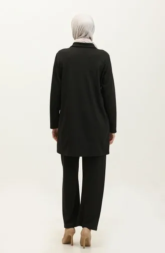 Ensemble Deux Pièces Tunique Et Pantalon Asya 2611-01 Noir 2611-01
