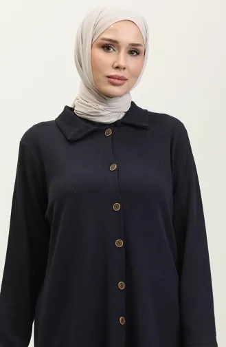 بدلة تونيك وبنطلون من قطعتين من آسيا 2611-02 أزرق داكن 2611-02