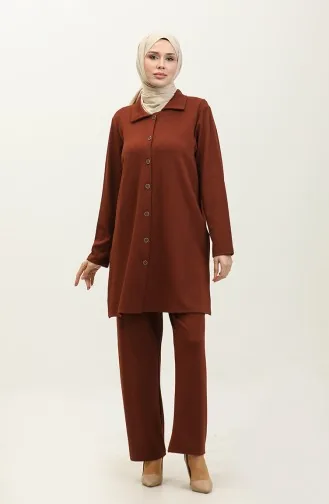 Ensemble Deux Pièces Tunique Et Pantalon Asiatique 2611-05 Tan 2611-05
