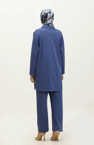 Asian Tunic Trousers Two Piece Suit 2611-08 Indigo 2611-08