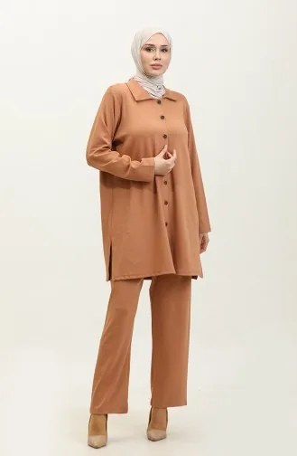Ensemble Deux Pièces Tunique Et Pantalon Asiatique 2611-11 Biscuit 2611-11