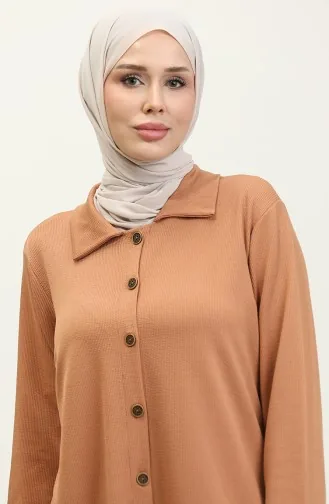 Ensemble Deux Pièces Tunique Et Pantalon Asiatique 2611-11 Biscuit 2611-11