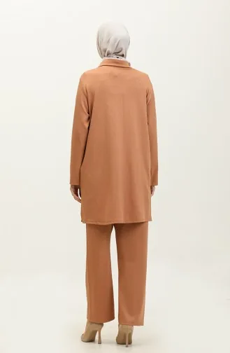 Ensemble Deux Pièces Tunique Et Pantalon Asiatique 2611-11 Biscuit 2611-11