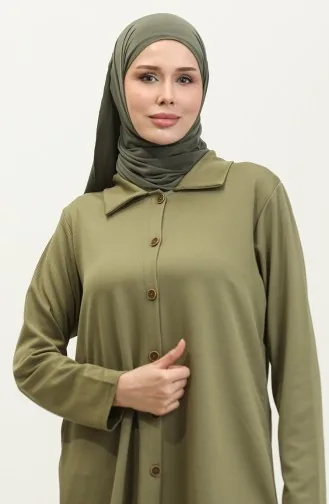 Asya Tunic Trousers Two Piece Suit 2611-12 Almond Green 2611-12