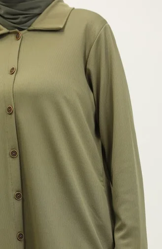 Asya Tunic Trousers Two Piece Suit 2611-12 Almond Green 2611-12