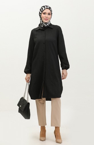 Tunique Jale Pour Femme Grande Taille 2035-01 Noire 2035-01