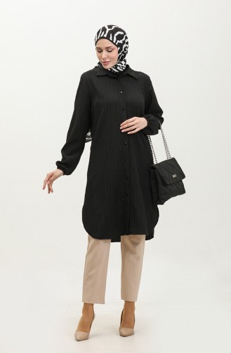 Tunique Jale Pour Femme Grande Taille 2035-01 Noire 2035-01