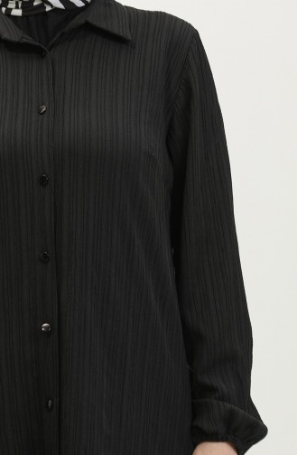 Tunique Jale Pour Femme Grande Taille 2035-01 Noire 2035-01