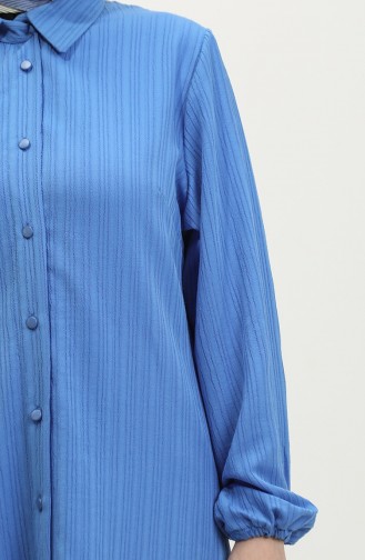 Tunique Jale Grande Taille Pour Femme 2035-04 Bleue 2035-04