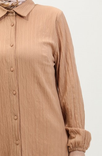 Tunique Jale Pour Femme Grande Taille 2035-06 Couleur Crème 2035-06