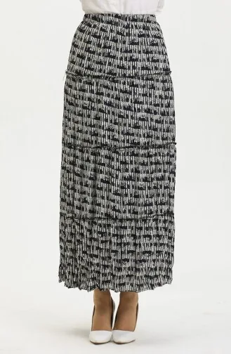 Almila Çingene Viskon Etek 3161-04 Lacivert