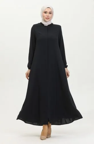 Gepatroonde Adel Mevlana Abaya 3018-02 Marineblauw 3018-02