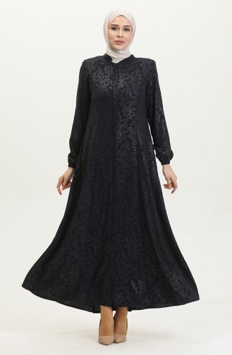 Navy Blue Abaya 3018A-02