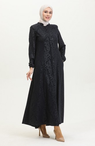Navy Blue Abaya 3018A-02