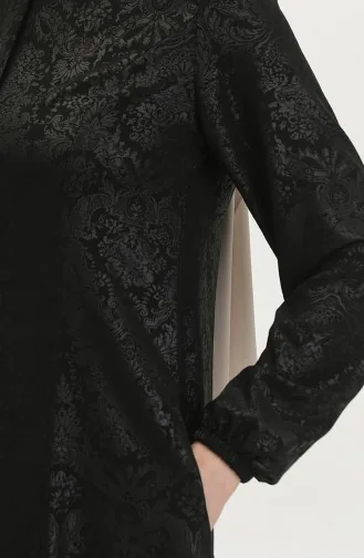 Adel Mevlana Abaya 3018B-01 Zwart Met Patroon 3018B-01