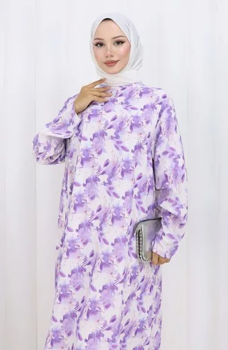 Gedessineerde Crêpe Tuniek 1014-02 Lila 1014-02