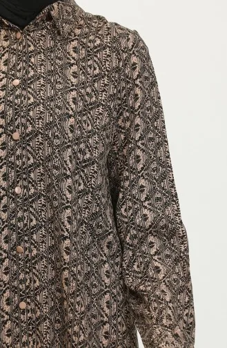 قميص تونيك منقوش مقاس كبير 2022C-04 مينك 2022C-04