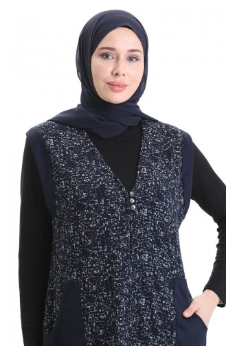 سترة بدون أكمام أزرق كحلي 994727A-01