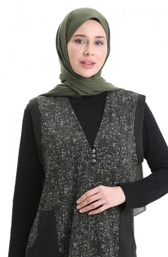 سترة جاكار بأزرار 994727A-03 كاكي 994727A-03