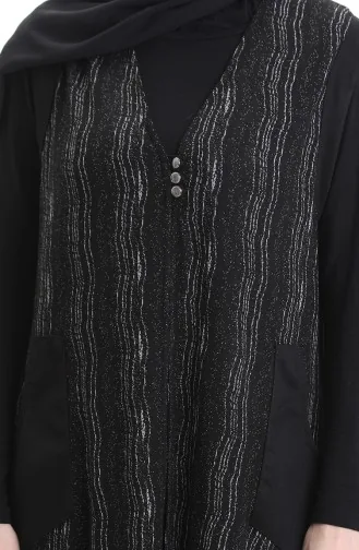 Jacquard Buttoned Vest 994727E-01 Black 994727E-01