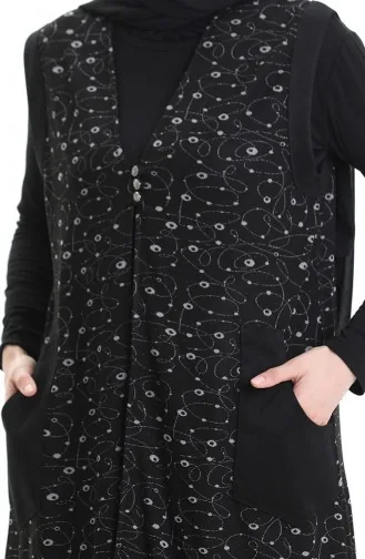سترة جاكار بأزرار 994727H-01 سوداء 994727H-01