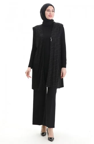 سترة جاكار بأزرار 994727I-01 سوداء 994727I-01