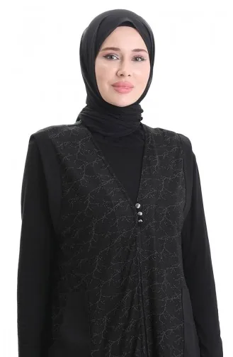 سترة جاكار بأزرار 994727I-01 سوداء 994727I-01