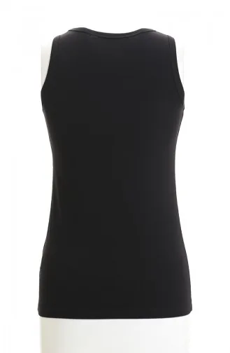 Trägertop Mit Strumpfhalter 5039-01 Schwarz 5039-01