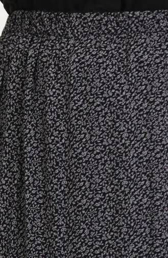 Geräumiger Mehrlagiger Zigeunerrock In Übergröße 3165A-01 Schwarz 3165A-01