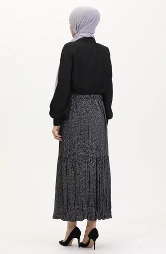 Geräumiger Mehrlagiger Zigeunerrock In Übergröße 3165A-01 Schwarz 3165A-01