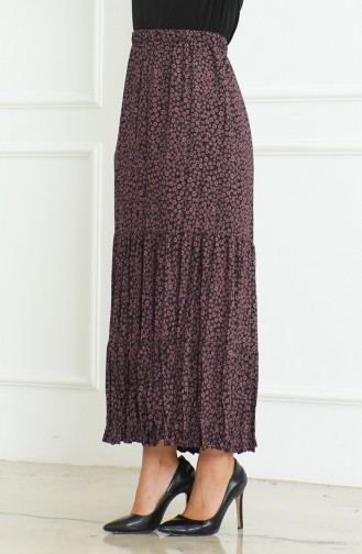 Ruime Gelaagde Zigeunerrok In Grote Maten 3165B-03 Roze 3165B-03