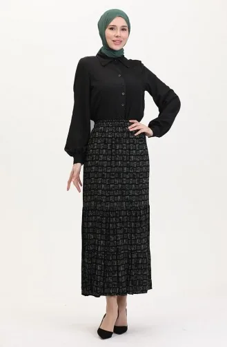 تنورة غجرية واسعة بطبقات ومقاسات كبيرة 3165C-02 كاكي 3165C-02