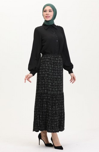 Ferah Katlı Çingene Büyük Beden Etek 3165C-02 Haki