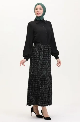 تنورة غجرية واسعة بطبقات ومقاسات كبيرة 3165C-02 كاكي 3165C-02