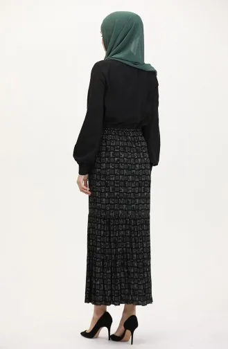 تنورة غجرية واسعة بطبقات ومقاسات كبيرة 3165C-02 كاكي 3165C-02