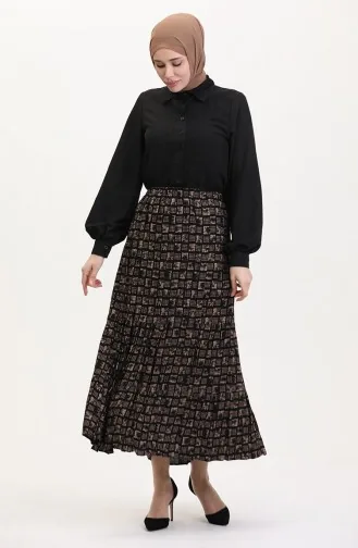 تنورة غجرية واسعة بطبقات ومقاسات كبيرة 3165C-03 من المنك 3165C-03