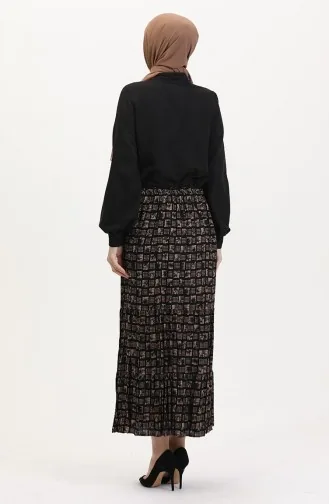 تنورة غجرية واسعة بطبقات ومقاسات كبيرة 3165C-03 من المنك 3165C-03