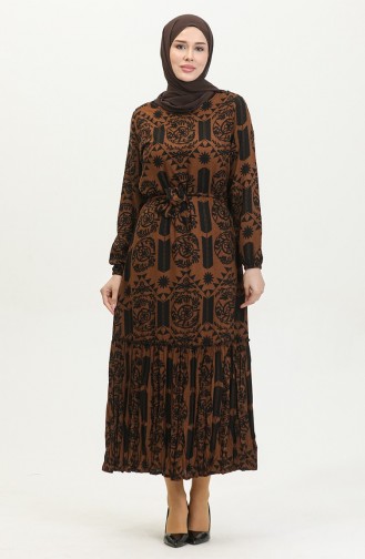 Brown İslamitische Jurk 4599-01