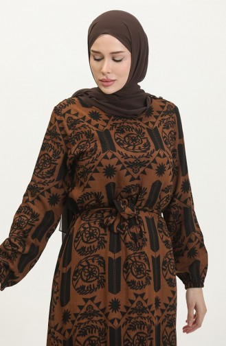 Brown İslamitische Jurk 4599-01