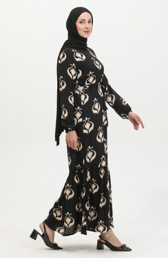 Black İslamitische Jurk 4599A-02