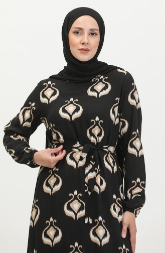 Black İslamitische Jurk 4599A-02