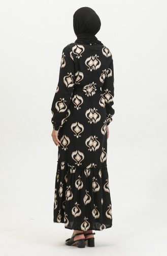 Black İslamitische Jurk 4599A-02