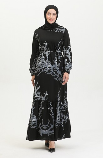 Robe Hijab Noir 4599B-01
